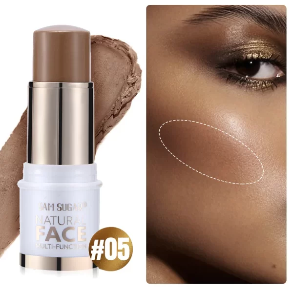 SAM SUGAR Highlighter Stick Brightening Skin Tone Contouring Natural Stereo Concealer Blush Multi-Purpose Stick - Image 9