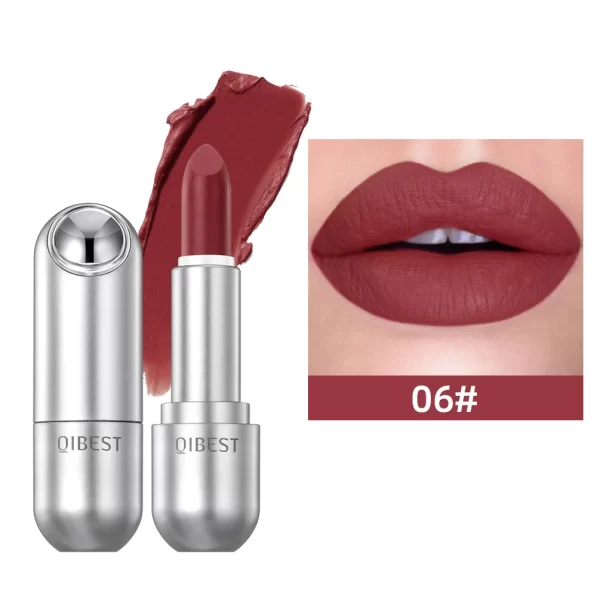 QIBEST Matte Lipstick Waterproof Long Lasting Non-stick Cup Lip Stick Not Fading Sexy Red Orange Velvet Lipstick Makeup Cosmetic - Image 12