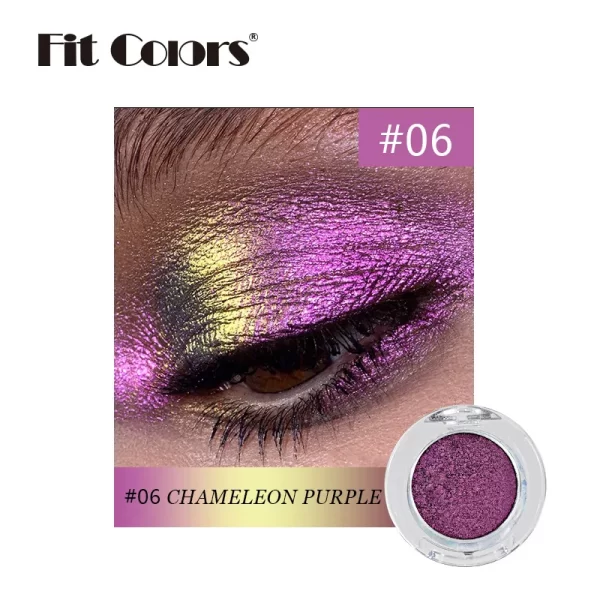 High-Pigmented Chameleon Purple Eyeshadow Powder MultiChrome Shifting Pigments Shiny Metallic Lipstick Eyes Makeup Palette - Image 7