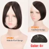 HUAYA Synthetic Hair Bangs Clips Front Side Long Bangs Fake Fringe Clip In Hair Extensions Accessories for Women - Image 45