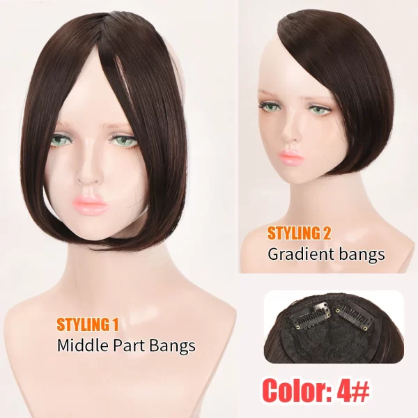 HUAYA Synthetic Hair Bangs Clips Front Side Long Bangs Fake Fringe Clip In Hair Extensions Accessories for Women - Image 45