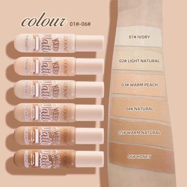 Liquid Concealer Stick Foundation Cream 6 Color Moisturizing Full Coverage Acne Dark Circle Natural Matte Concealer Cream Makeup - Image 4