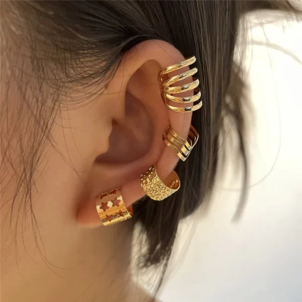 Punk Ear Clip Earrings For Women Jewelry Ear Cuffs Without Hole Fake Piercing Earring Earcuff C-shape Clip On Earrings Brincos - Image 20