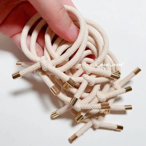 10PCS Women Elastic Hair Rubber Bands High Quality Girls Hair Bands Hair Scrunchies Gold Plated  Hair Accessories Hair Gum/Tie - Image 39
