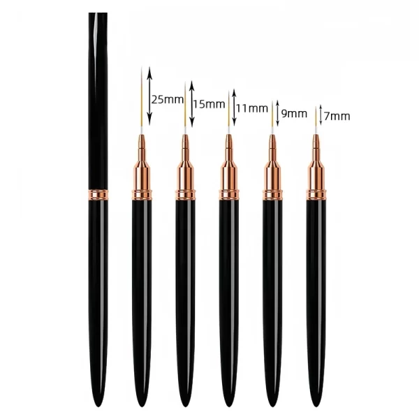 7/9/11/15/25mm Nail Liner Brush Set Drawing Lines Stripe Painting Flower Pen Nail Art Manicure DIY Manicure Design Accessories - Image 7