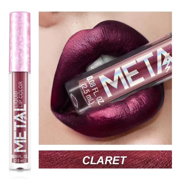 Glitter Metallic Liquid Lipstick Waterproof Shiny Shimmer Metal Lip Gloss Tint Non-Stick Cup Lipgloss Long Lasting Makeup Beauty - Image 12
