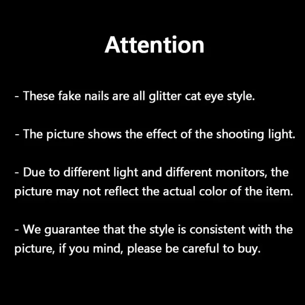 Glitter Blue Gradient Cat Eye Wearable Fake Nails Solid Color Fashion Detachable Finished False Nails Press on Nails with Glue - Image 3