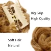 Women's Hair Bun Synthetic Bands Short Curly Chignon Hairpins Claw In Hairpieces for Fake False Hair Scrunchy Black Brown - Image 3