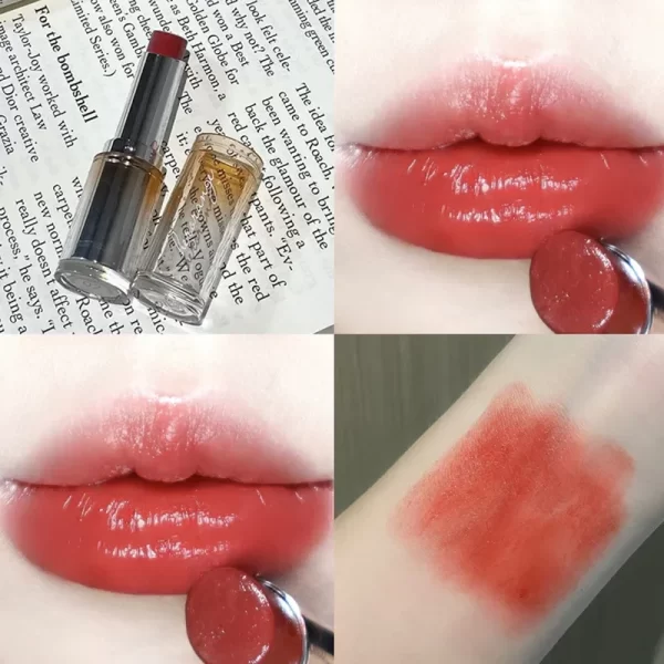 Jelly Tinted Lip Balm Makeup Moisturizing Rose Tea Non-Stick Cup Lip Plumper Crystal Gloss Red Lipstick Lips Makeup Cosmetics - Image 7