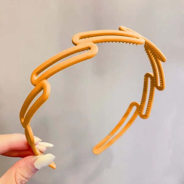 Elegant Solid Color Wave Hairbands For Women Trendy Toothed Non-slip Hair Combs Hair Accessories Girl Face Wash Sports Headbands - Image 16
