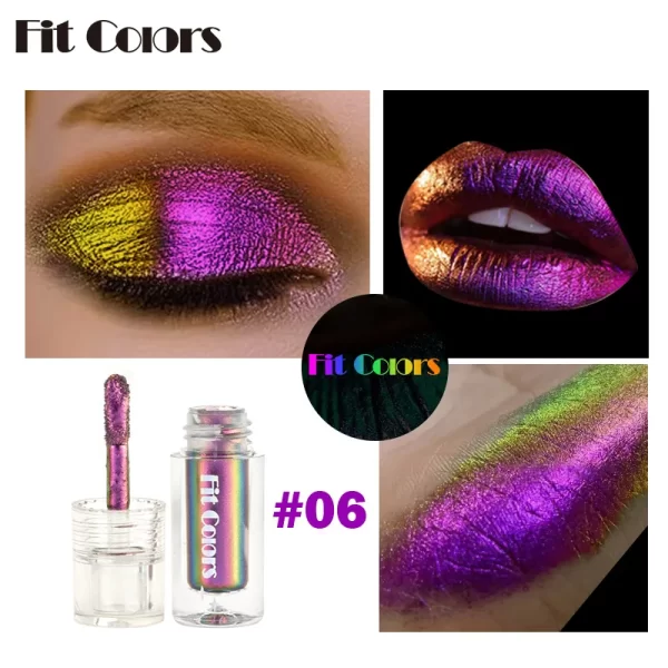Aurora Metallic Eyeshadow Powder Pigment Aurora Multi Chrome Liquid Eye Shadow Stick High Light Chameleon Eyeshadow Makeup - Image 12