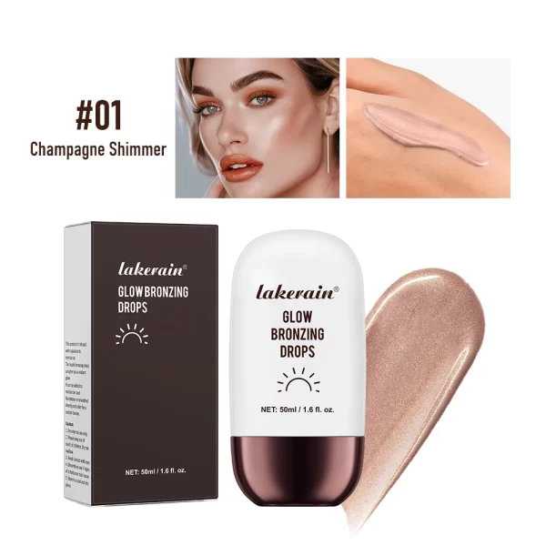 Glow Bronzing Drops Face Peptide Serums Liquid Bronzer Cream Hydrating Makeup For An Everyday Radiant Glow Summer Glow - Image 10