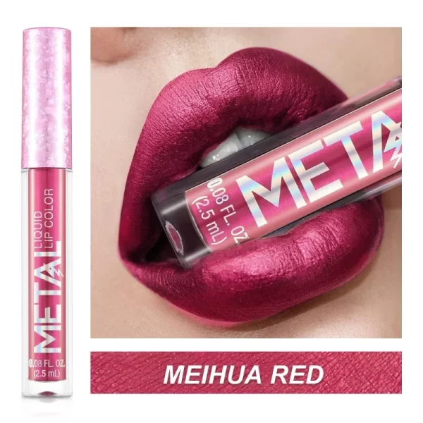 Glitter Metallic Liquid Lipstick Waterproof Shiny Shimmer Metal Lip Gloss Tint Non-Stick Cup Lipgloss Long Lasting Makeup Beauty - Image 13