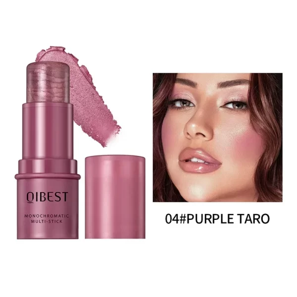 3-in-1 Cheek Blush Stick Lip Tinted Eyes Cheek Lips Brighten Cream Water-resistant Moisturizing Face Contouring Shadow Blusher - Image 9