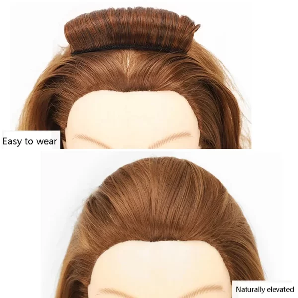1pc Invisible Fluffy Hair Pad for Women Cushion Stable Comfortable High Temperature Fiber Insert Comb Hair Styling Tools Coffee - Image 6