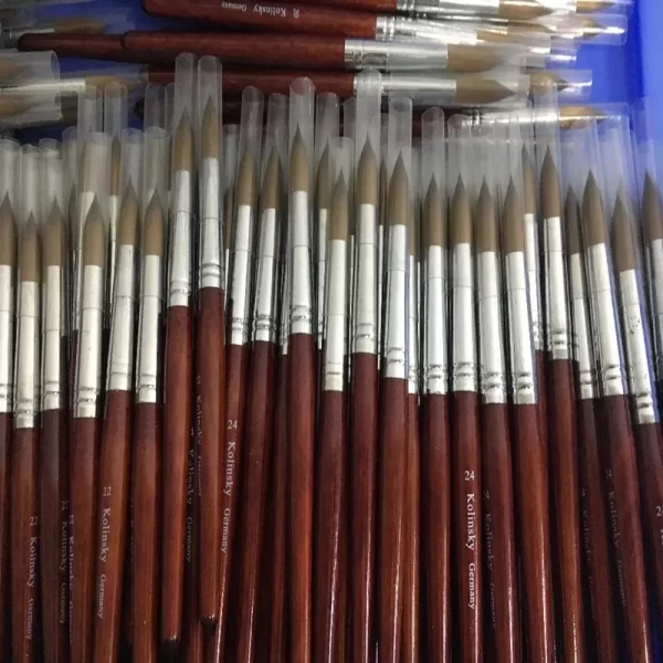 Big Size Round Sharp 1pcs 10#12#14#16#18#20#22#24 Kolinsky Sable Drawing Acrylic Nail Art Brush Red Wood Crystal Manicure Salon - Image 5