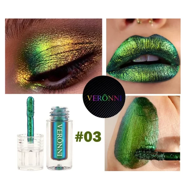 Metal Liquid Chameleon Eye Shadowcosmetics Multi-Dimensional Eye Makeup, Durable Holographic Flash Multi-color Eye Shadow Makeup - Image 11