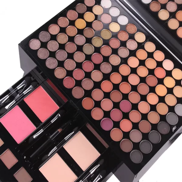 Miss Rose Professional Makeup 194 Color Matte Shimmer Palette Cosmetic Foundation Powder Blush Eyebrow Contouring Beauty Kit Box - Image 5