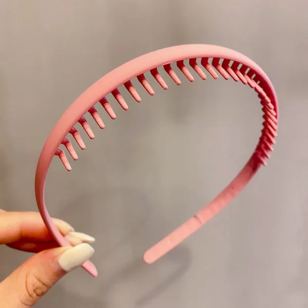 Elegant Solid Color Wave Hairbands For Women Trendy Toothed Non-slip Hair Combs Hair Accessories Girl Face Wash Sports Headbands - Image 23