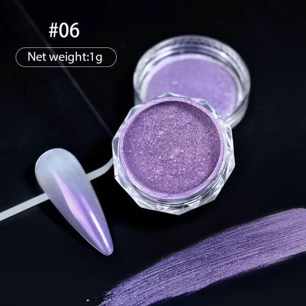 1jar Gradient Chrome Nail Powder Optical Neon Mirror Powder Metallic Mirror Effect Chameleon Pigment Glitter For DIY Manicure - Image 34