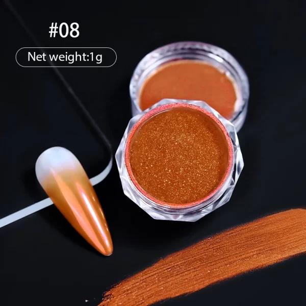 1jar Gradient Chrome Nail Powder Optical Neon Mirror Powder Metallic Mirror Effect Chameleon Pigment Glitter For DIY Manicure - Image 39