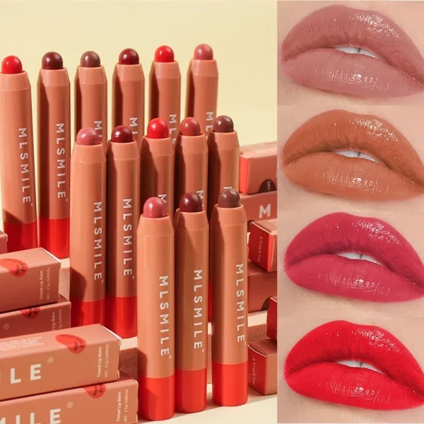 6 Colors Moisturizing Lipstick Pen Long Lasting Bright Water Lip Gloss Sexy Red Lip Makeup Tint Easy To Color Lipstick NEW - Image 2