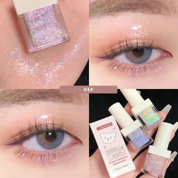 Crystal Liquid Eye Shadow Glitter Pink Blue Sequins Bright Eye Liner Pen Pearlescent Shiny Long Lasting Waterproof Eyes Makeup - Image 8