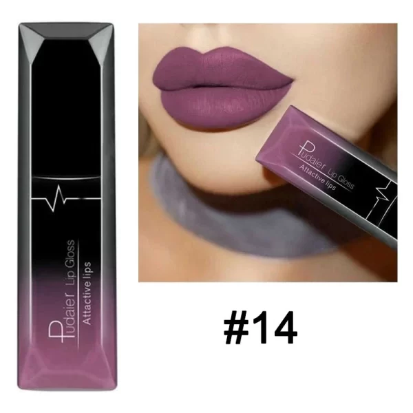 Waterproof Nude Matte Velvet Glossy Lip Gloss Lipstick Lip Balm Sexy Red Lip Tint 21 Colors Women Fashion Makeup Christmas Gifts - Image 9