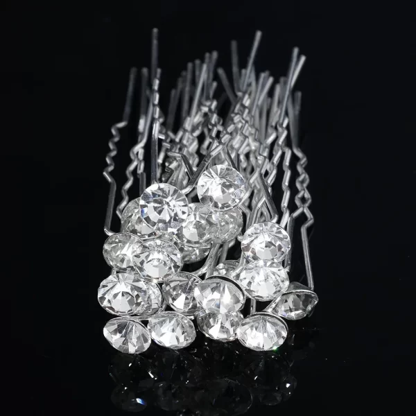 20pcs Pearl Rhinestone Wedding Hair Bridal Accessories Women Pearl Rhinestone U-shaped Pin Metal Barrette Clip Ornaments Jewelry - Image 13