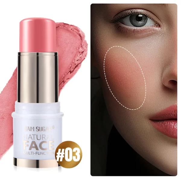 SAM SUGAR Highlighter Stick Brightening Skin Tone Contouring Natural Stereo Concealer Blush Multi-Purpose Stick - Image 15