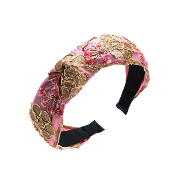 New Vintage Court Style Hairband Embroidered Floral High-Grade Headband for Women Temperament Wild Hair Accessories - Image 9