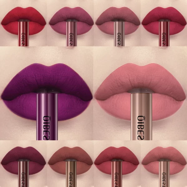 QIBEST Matte Liquid Lipstick Waterproof Long Lasting Velvet Mate Nude Red Lip Gloss Lint Tube Makeup Cosmetic Lipsticks Lipgloss - Image 2