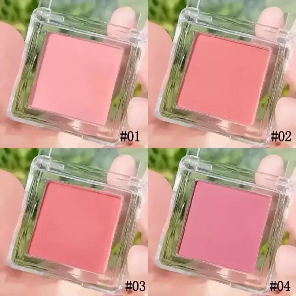 Face Powder Blusher Matte Natural Cheek Tint Brighten Face Waterproof Blush Powder Soft Female Makeup Face Contouring Cosmetics - Image 2