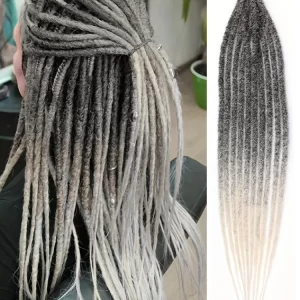 24Inch Dreadlock Extensions Synthetic Loc Extensions 0.6CM 100% Full Head Handmade Permanent Dreadlocks Extension for Men/Women
