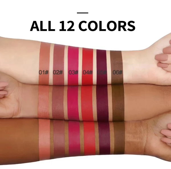 HANDAIYAN Matte Liquid Lipstick Rose Lipgloss Waterproof Non-stick Cup Long-Lasting Matte Lipstick Moisturizing Lip Gloss - Image 6