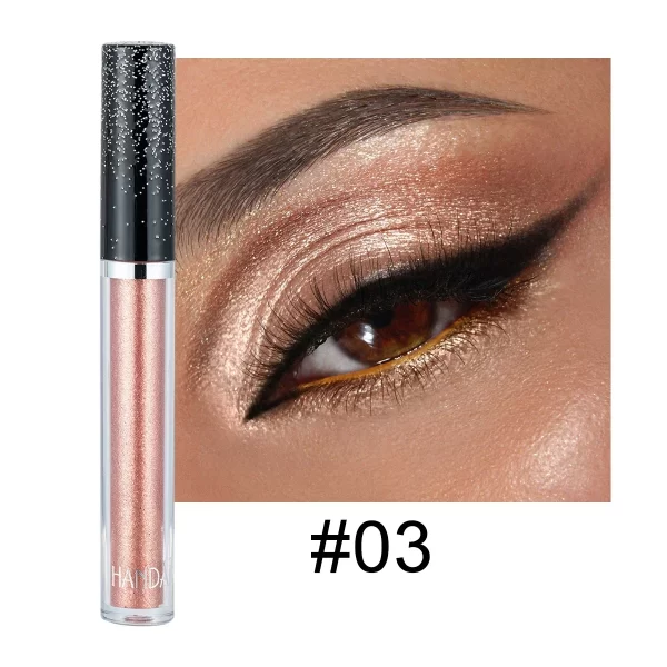 HANDAIYAN Liquid Eyeshadow Metallic Diamond Shiny Eye Liner Pen Giltter Eyeshadow Palette Lasting Shimmer Brighten Cosmetics - Image 16