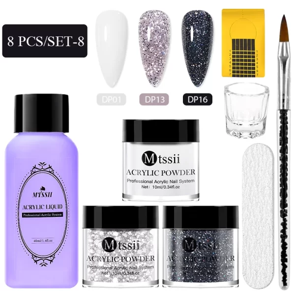 Nail Crystal Powder Kit Acrylic Liquid With Brush Pink White Acrylics For Nails Extension Carving Professional nail equipment - Image 23