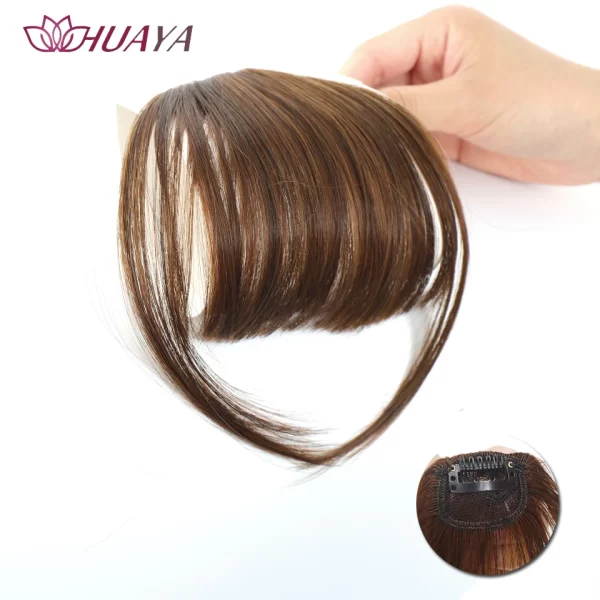 HUAYA Synthetic Hair Bangs Clips Front Side Long Bangs Fake Fringe Clip In Hair Extensions Accessories for Women - Image 17