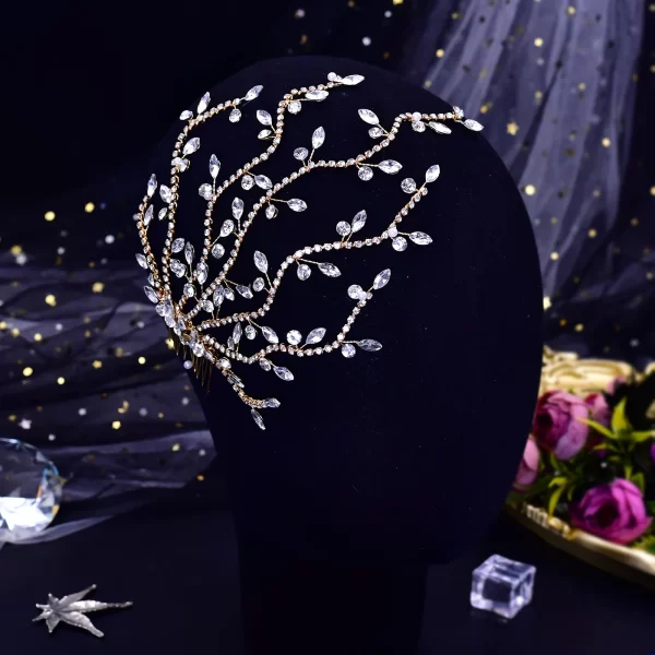 YouLaPan HP481 Crystal Wedding Comb Bridal Hair Clips Headdress Bridesmaid Women Headpiece with Comb Prom Hair Ornament Headwear - Image 8