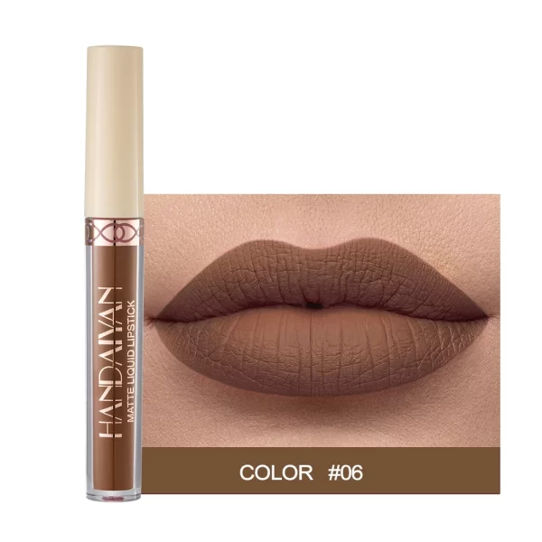 HANDAIYAN Matte Liquid Lipstick Rose Lipgloss Waterproof Non-stick Cup Long-Lasting Matte Lipstick Moisturizing Lip Gloss - Image 11