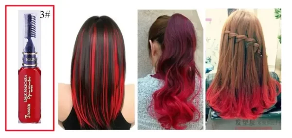 13 Colors One-off Hair Color Dye Temporary Non-toxic DIY Hair Color Mascara Washable One-time Hair Dye Crayons Blue Grey Purple - Image 9