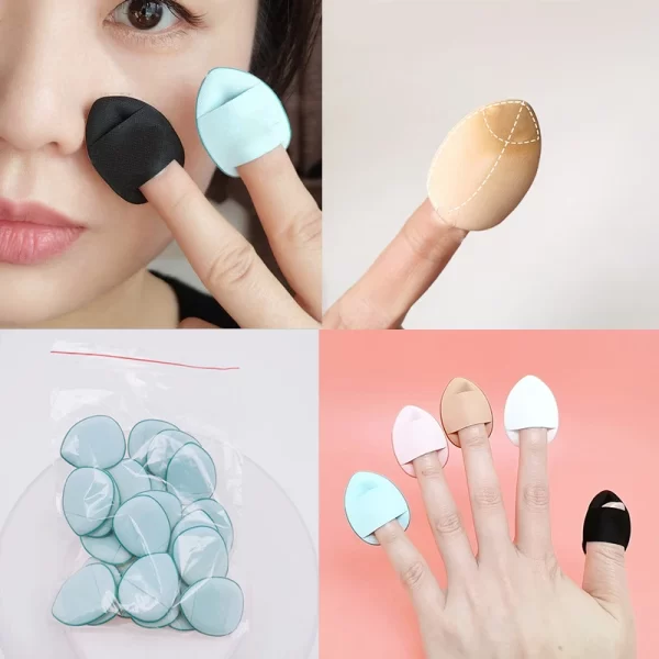 3/10pcs Mini Size Professional Cosmetic Cushion Puff  Concealer Foundation Detail Puff Finger Puff Set Makeup Sponge Beauty Tool - Image 3