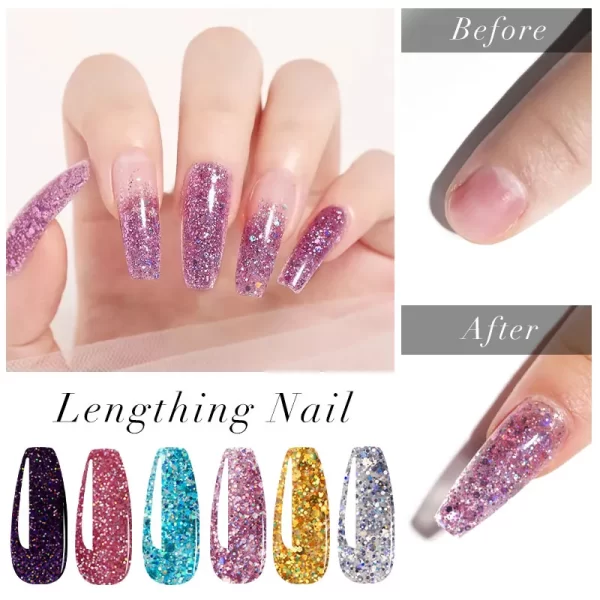 Poly Nail Gel Full Set With 6W LED Lamp Nail Set For Beginner Nail Tips Art 3D Design Decoration Extension Manicure Tools Kit - Image 4