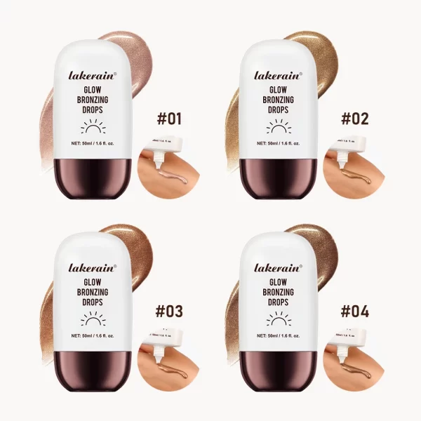 Glow Bronzing Drops Face Peptide Serums Liquid Bronzer Cream Hydrating Makeup For An Everyday Radiant Glow Summer Glow - Image 3