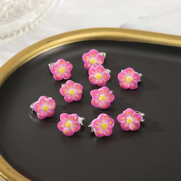 10Pcs Small Flower Hair Clips Butterfly Hair Button Hair Pins Wedding Wing Hair Clips Bridal Halloween Hairpin Hair Accessories - Image 11