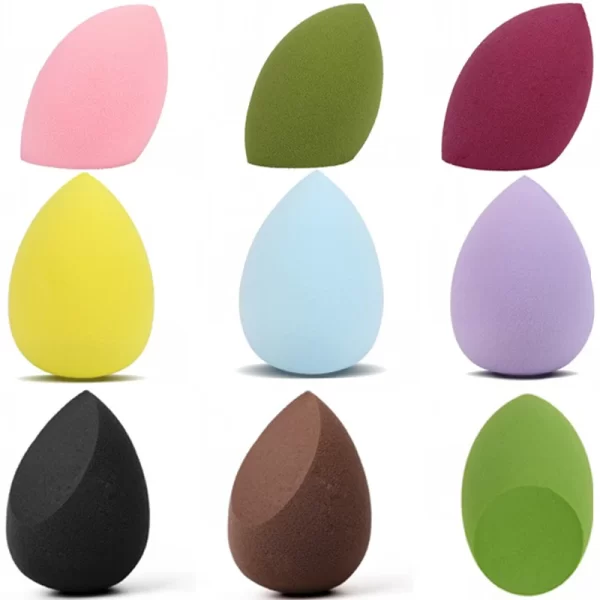 Women Beauty Egg Multicolor Water Drop Mix Shape Wet & Dry Makeup Sponge Cosmetic Sponge Egg Beauty Tool & Accessories  1pcs - Image 2