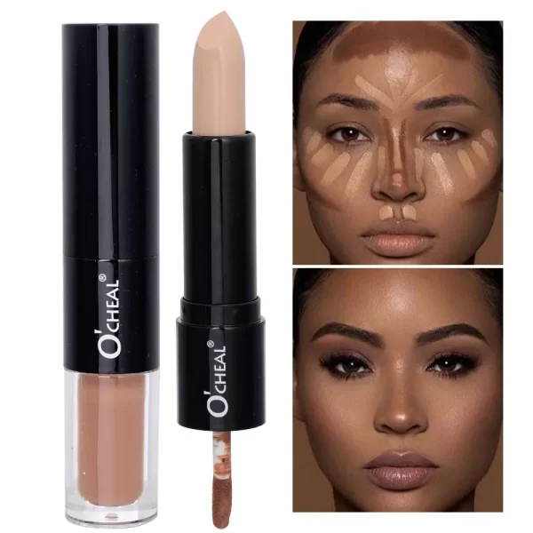 Double-ended Face Contour Concealer Stick Waterproof Oil-control Matte Natural V-face Shaping Contouring Highlight Pen Cosmetics - Image 13