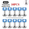 2/10PCS G23 Titanium Piercing Jewelry Ear Cartilage Tragus Heart Flat Back Stud Earrings 16G CZ Internal Thread Labret Lip Ring - Image 11