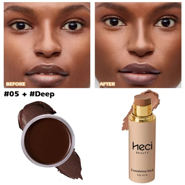 2pcs/Set Concealer Foundation For Medium Skin, Long-Lasting Nourishing Waterproof Bronzing + Highlighting Foundation Cream - Image 9