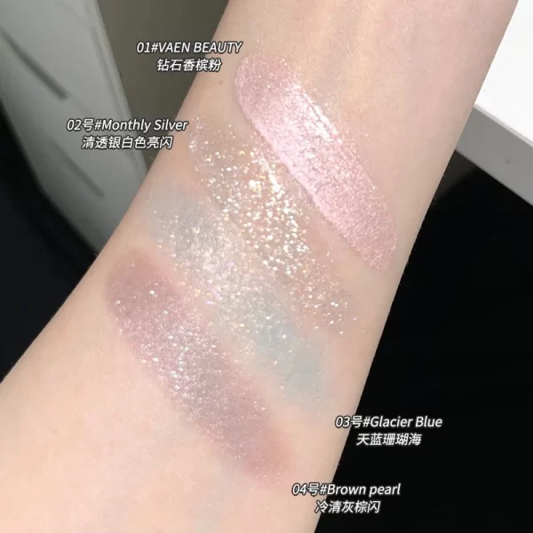 Pearl Glitter Mashed Potatoes Eye Shadow Gel Cream Liquid Highlighter Face Body Diamond Brighten Shimmer Natural Contour Makeup - Image 5